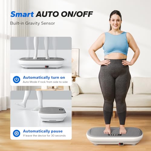 Curved Vibration Plate Exercise Machine with Bluetooth & Resistance Bands