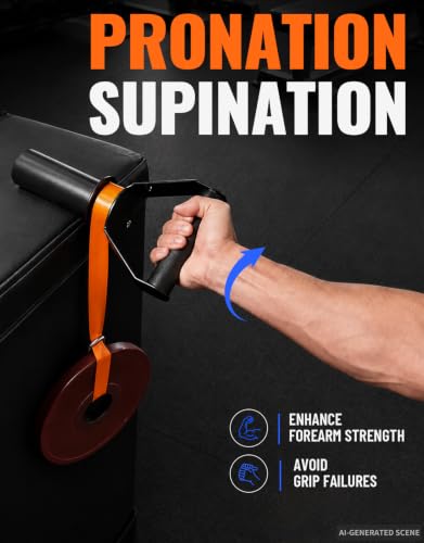 Fitarc 2-Inch Forearm Curl Bar for Grip & Wrist Strength Training