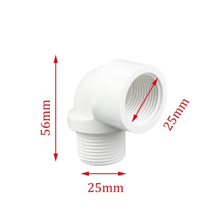 SJZBIN 6PCS White 90 degree Street Elbow Coupling 3/4'' PVC Male Thread to Female Thread Female to male Elbow Adapter for PVC PIPE Pressure Fittings