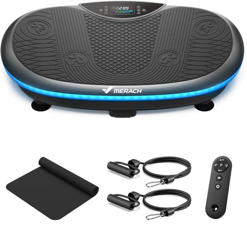 4D Vibration Plate Exercise Machine - 7 Modes, 120 Speeds, Black