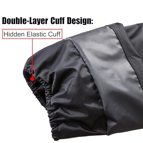 EI Sonador Classic Long Raincoat for Men Waterproof Hooded Rain Jacket Black XL