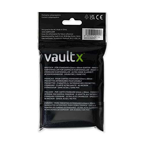 Exact Fit Inner Sleeves for Trading Cards - 100 Pack - Clear