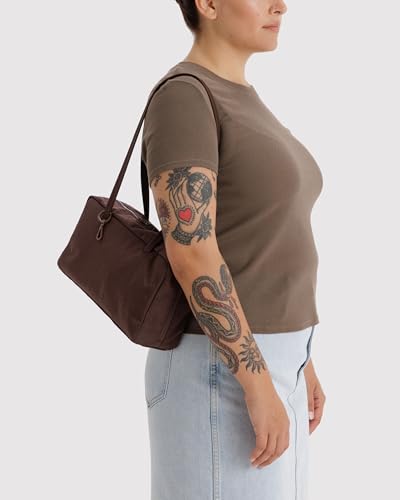 Nylon Bowler Bag with Charm Loops - Coffee