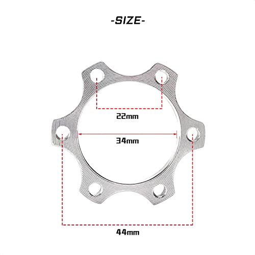 44mm Bike Freewheel Threaded Hub - Set of 2 Aluminum Adapters