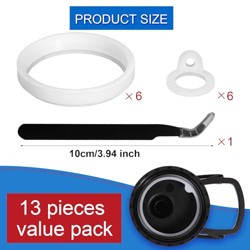 Water Bottle Lid Replacement Gasket for Thermoflask 24/32/40/64oz - 13 Pieces