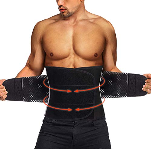 Neoprene Waist Trimmer Ab Belt - Black, X-Large