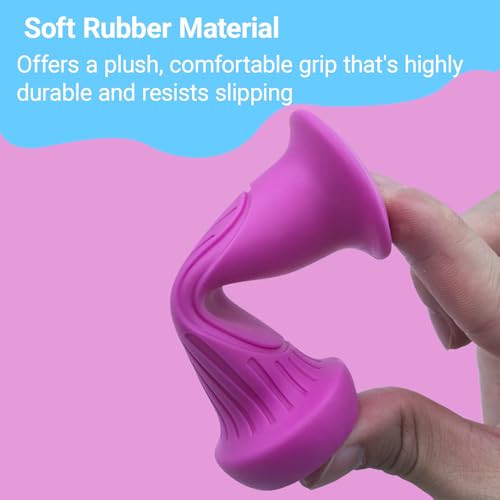 Kids Bike Handlebar Grips - Non-Slip Soft TPR Rubber, 2pcs Pink