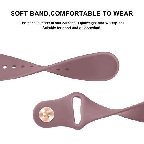 Silicone Sport Band for Smartwatch - Adjustable Replacement Strap - Smoke Violet