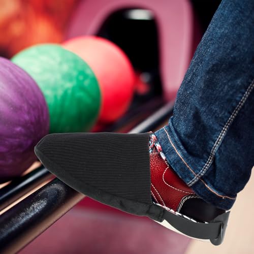 Bowling Shoe Covers - 2-Pack Black Flannel Accessories for Men & Kids