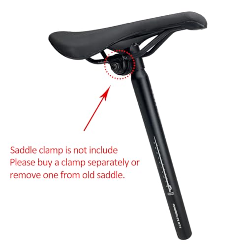 PLATT Aluminum Alloy Bike Seatpost 27.2mm x 450mm Black Replacement for BMX & Mountain Bikes