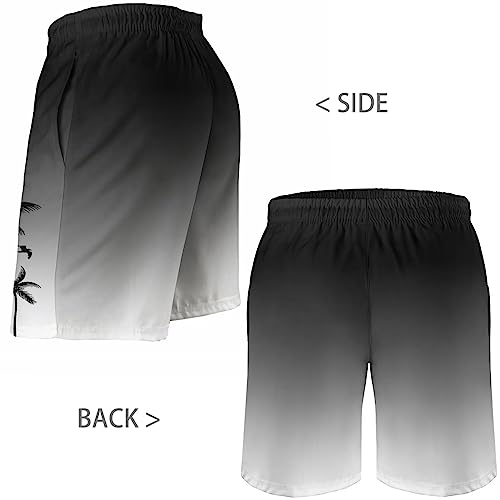 Men's Hawaiian Swim Trunks with Quick Dry Mesh Lining - 8 Inch Inseam