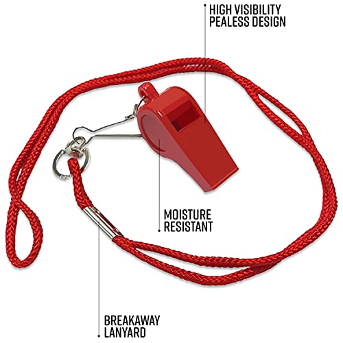 EMS XTRM Lifeguard Fanny Pack Red with Whistle Lanyard — One Size / 1 Pack, Baywatch Style