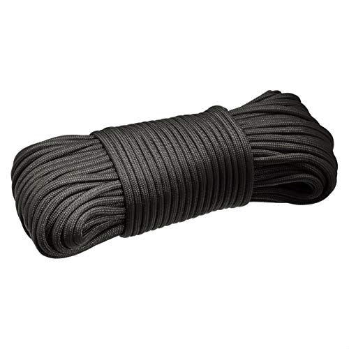 High Strength 550 Paracord - 5/32 Inch x 100 Feet, Black