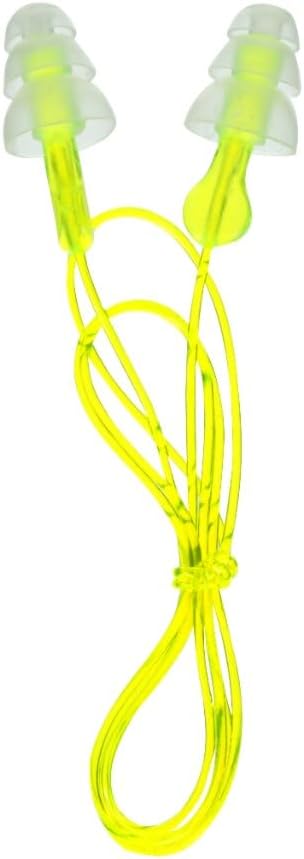 Peltor Sport Tri-Flange Earplugs - Reusable Noise Reduction (NRR 26 dB) | 3 Pairs, Comfortable Fit, Neon Yellow
