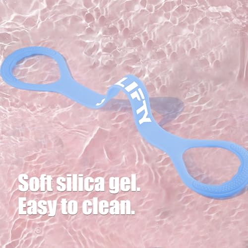 Figure 8 Resistance Band - Upgraded Blue Elastic Stretch Bands with Storage Bag for Home Workouts