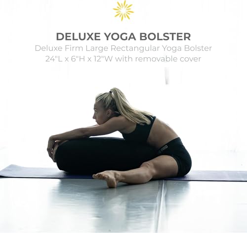 Restorative Yoga Kit - 6 Piece Set with Bolster, Blocks & Blanket - Charcoal