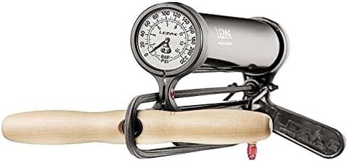 LEZYNE High Volume Tubeless Bike Floor Pump - 220 PSI Air Pump with 2.5" Gauge for Mountain & Gravel Bikes - ABS-1 Pro Chuck