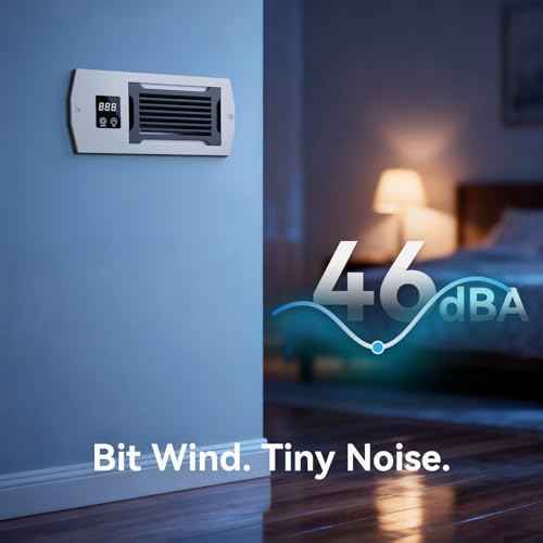 Ultra Quiet Through Wall Ventilation Fan with Remote Temperature Control, White Panel Exhaust Fan WVF200 for Kitchen, Living Room, Laundry Room & Workshop