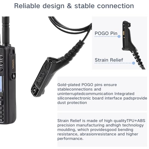APX 6000 XPR 7550e Earpiece with Microphone - Motorola Radio Compatible, Single Unit