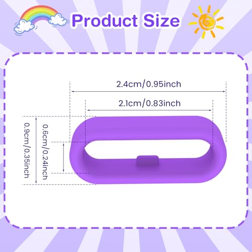 16pcs Multi-Color Silicone Band Keepers - Magic Band Locks