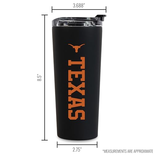 Rico NCAA Texas Longhorns 24oz Stainless Steel Tumbler with Lid & Straw