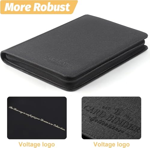 Premium 9 Pocket Trading Card Binder with Zip Closure - Holds 540 Cards