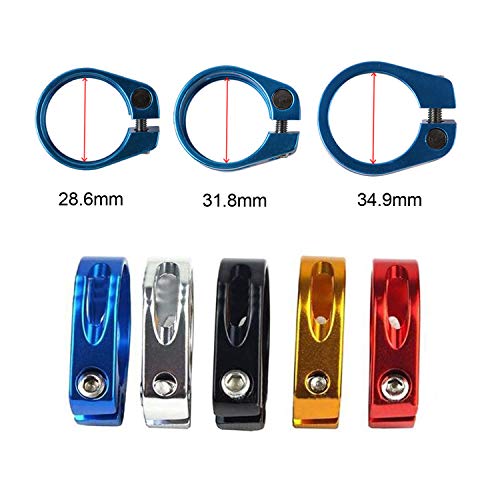 Aluminum Alloy Bike Seat Post Clamp - Silver, 28.6mm