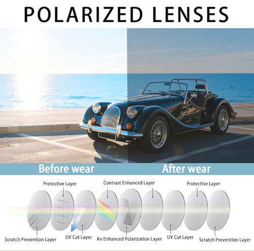 MAIVARDAY Gray Leopard Oversized Polarized Fit-Over Sunglasses for Women Men 1 Pack