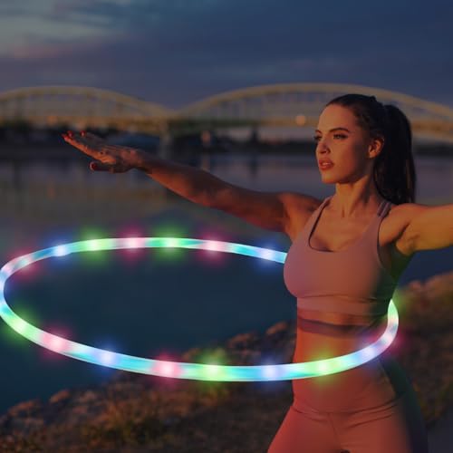 LED Glowing Exercise Hoop - 36 Inch Color Changing Fitness Hoop