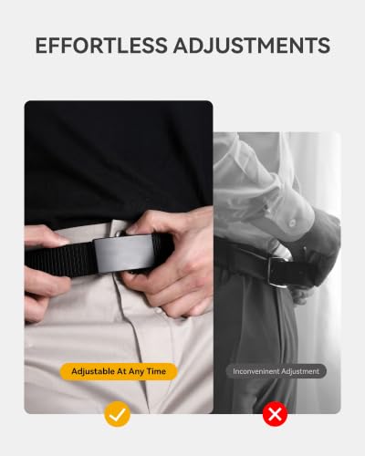CHAOREN Nylon Ratchet Belts for Men, Adjustable Tactical Belt - 1.25"