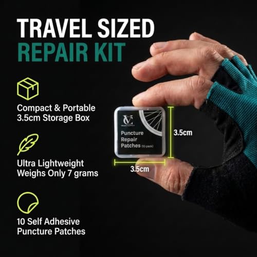 Self Adhesive Bike Tire Repair Kit - 10 Patches
