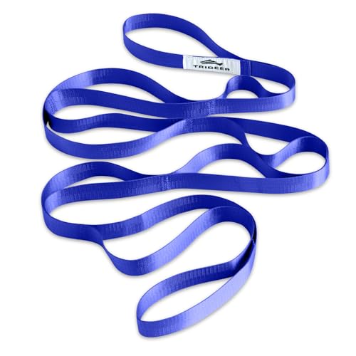 Non-Elastic Stretching Strap with Loops for PT & Rehab - Royal Blue 75"x1"