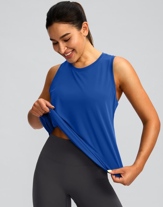 Skiennix Women's Athletic Tank Tops - Sleeveless Racerback Design for Yoga & Gym | Loose Fit