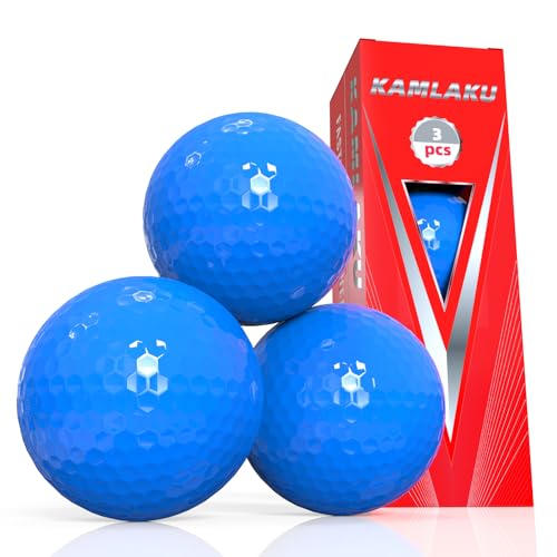 High Visibility Colored Golf Balls - 3 Pack, Blank No Logo