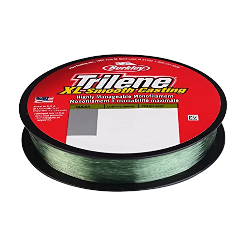 Berkley Trilene XL Monofilament Fishing Line - 10lb Test, 300 Yards, Low-Vis Green