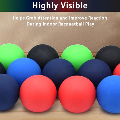 High-Bounce Rubber Racquetballs - 3 Pack - Blue