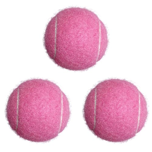 High Visibility Tennis Balls - 3 Pack for Training & Dog Play - Pink