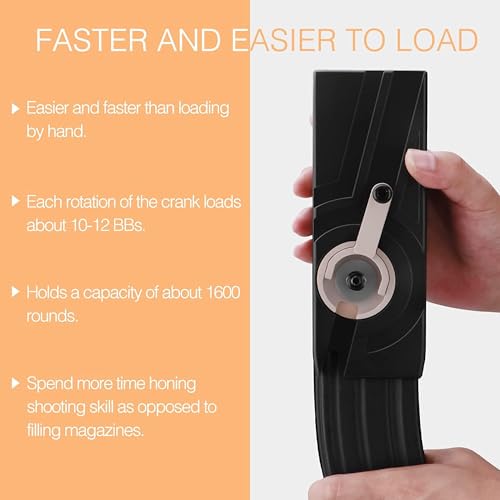 1600 Round Airsoft Speed Loader for M4/M16 Hand Crank BBs