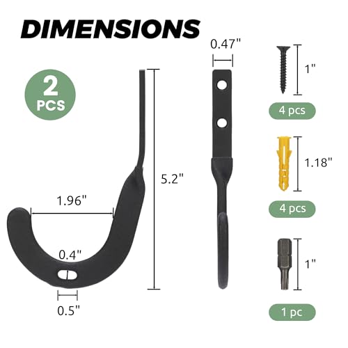 Gun Rack Hook for Safe Storage - 1 Pair Gun Hanger Organizer