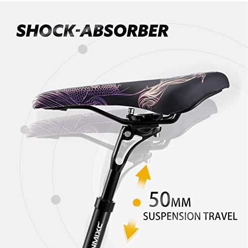BONMIXC Suspension Seatpost 27.2mm 400mm Long for Tall Riders Shock Absorbing