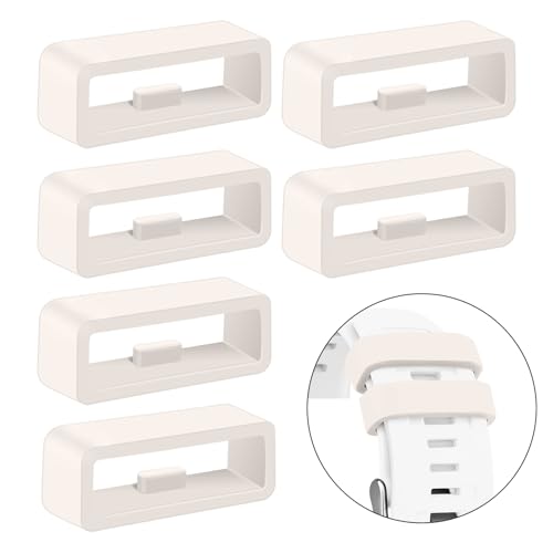 Silicone Replacement Watch Band Keepers - 6-Pack Starlight