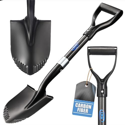 Black CKG 28-Inch Lightweight Carbon Fiber Camping Shovel with D Handle