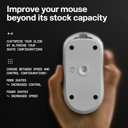 Wallhack UHMW-PE Dot Silent Mouse Skates - Black, Universal Fit, Noise-Reducing