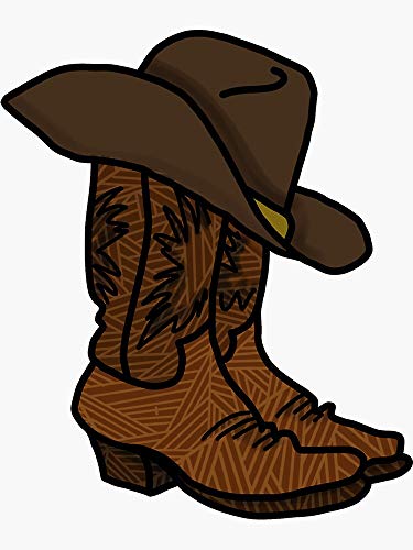 Cowboy Boot Vinyl Sticker - Waterproof Decal for Laptops and Water Bottles