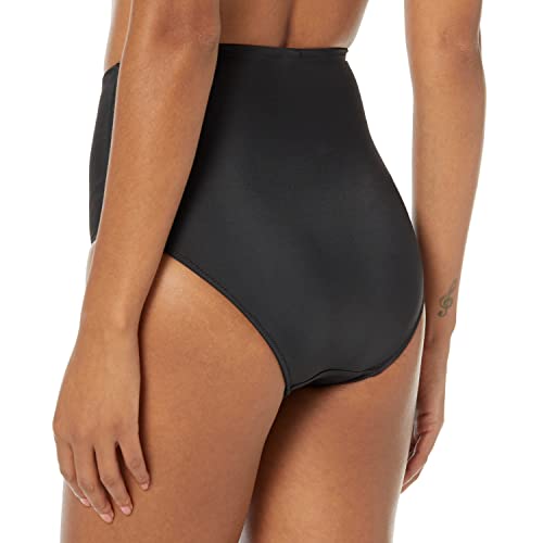 High Waist Swim Bottoms for Women - Plus Size, Medium - Washed Black