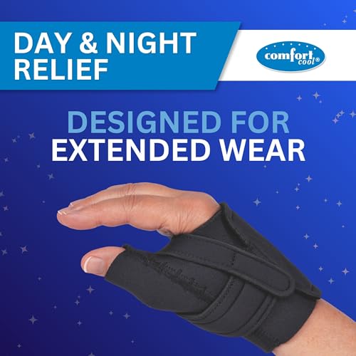 Comfort Cool CMC Thumb Brace - Right Hand, Black, Medium, Support for Arthritis & Tendinitis