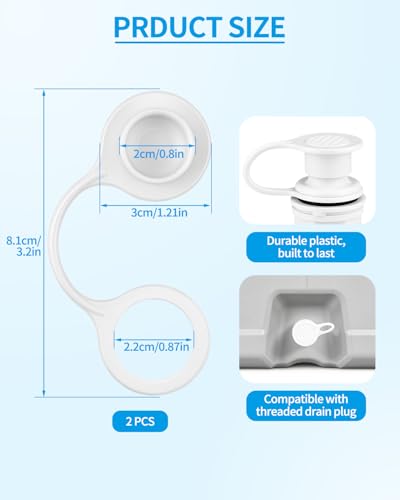 Cooler Drain Plug Caps Replacement - 2 Pack for Igloo 25-70 QT