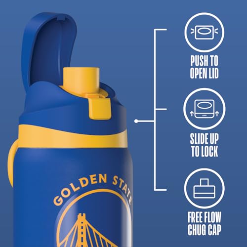32oz Insulated Water Bottle with Chug Lid - Golden State Warriors