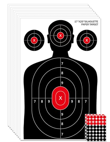 Silhouette Shooting Targets 17x25 Inch - Paper Range Practice - 10 Pack