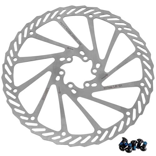 BlueStars 203mm Stainless Steel Disc Brake Rotor 6-Bolt for Bicycle - 1 Pack
